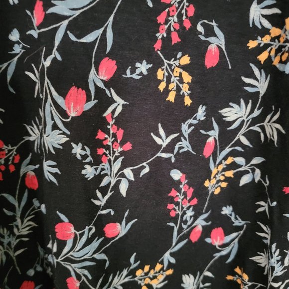 Lucky Brand Cold Shoulder Floral Shirt Size Small - Picture 10 of 13